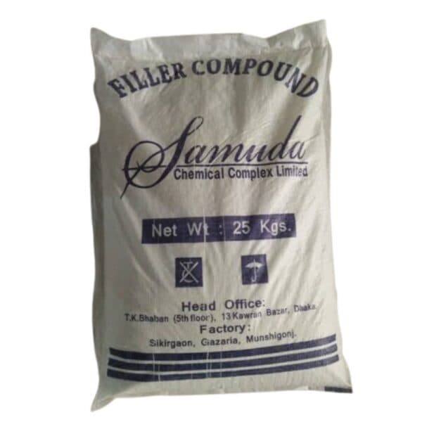 Samuda Filler Compound in a printed 25 kg woven sack, Samuda Chemical Complex Limited