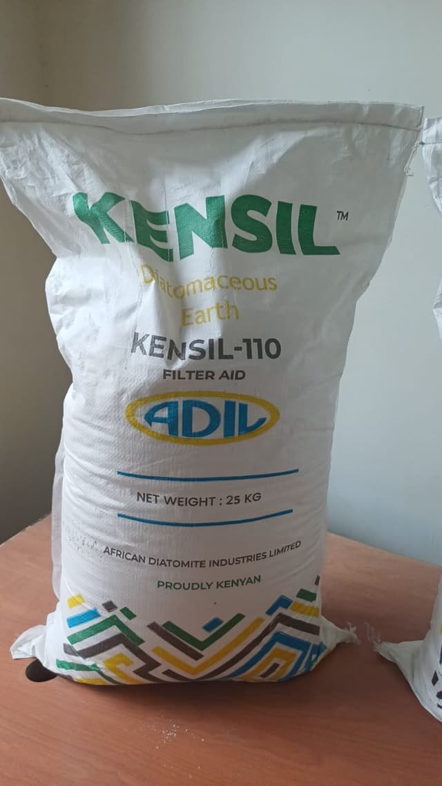 KENSIL-110 Filter Aid | African Diatomite Industries Limited — White powder