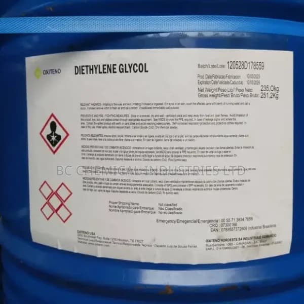 Diethylene Glycol — Colorless, hygroscopic viscous liquid