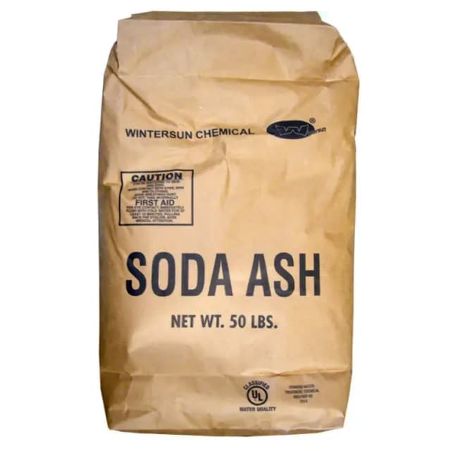 Soda Ash — Opaque white granular solid