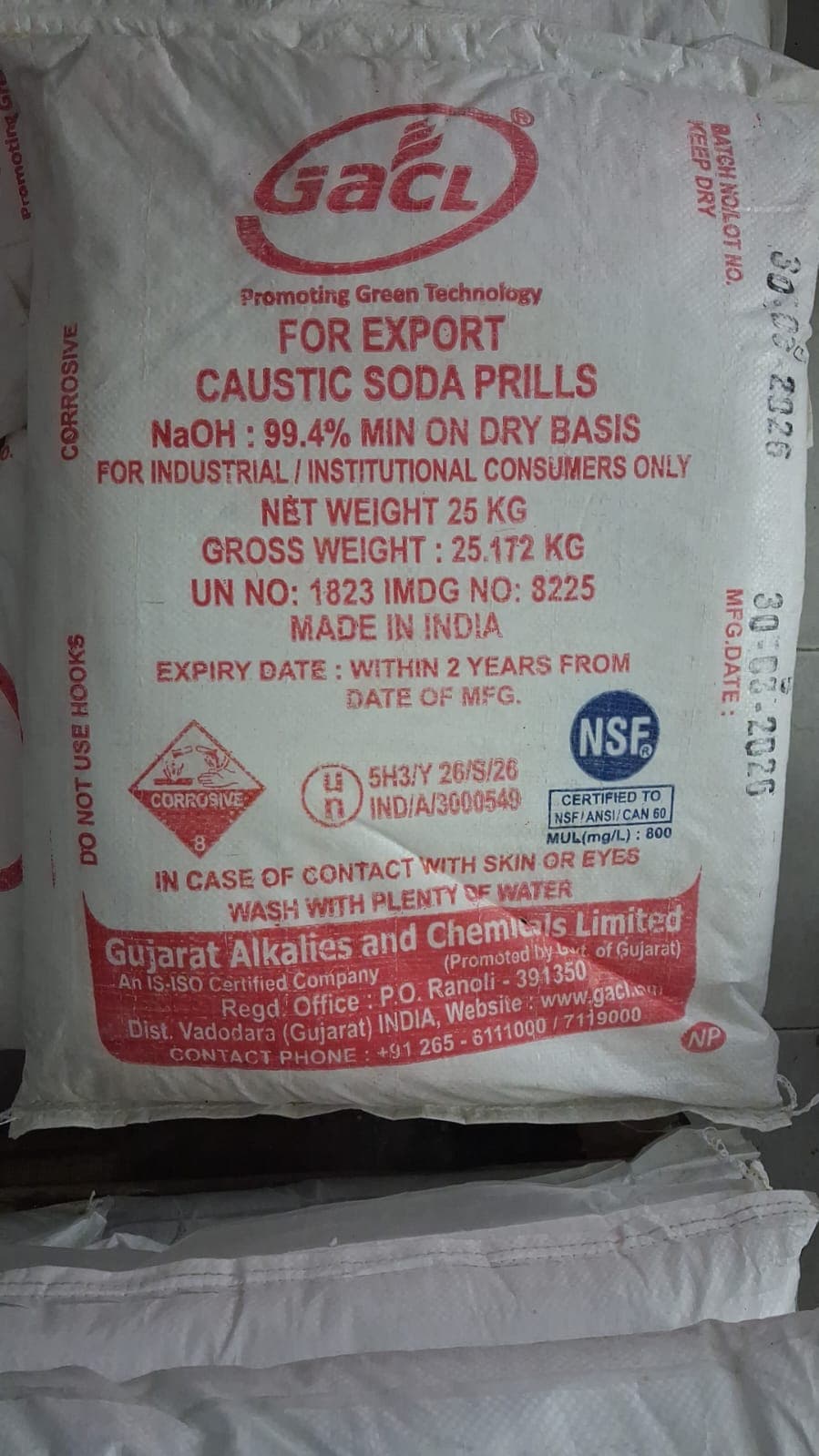 Caustic Soda Prills — White, granular or prill form