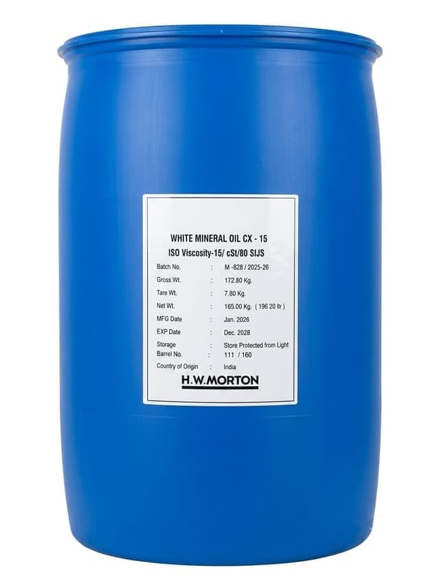 WHITE MINERAL OIL CX - 15 — Clear colorless liquid