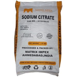 Sodium Citrate — White, odorless powder