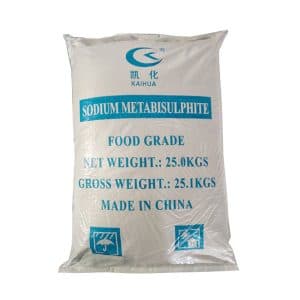 Sodium Metabisulfite — White crystalline powder