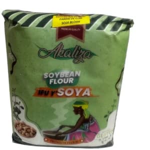Akaluza Soybean Flour — Fine, powdery flour.