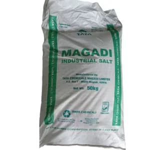 Magadi Industrial Salt — Granular form, typically white in color
