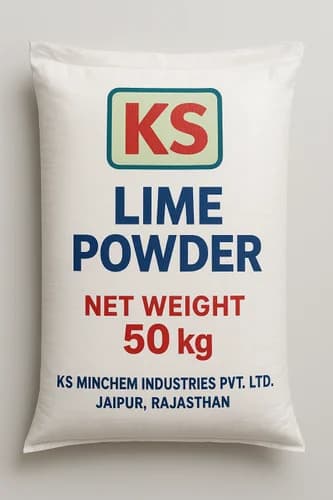 Lime Powder — Fine white to off-white powder.