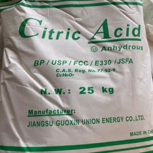 Citric Acid — White crystalline powder