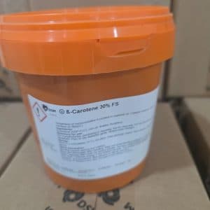 β-Carotene 30% FS — Granular powder, orange in color.