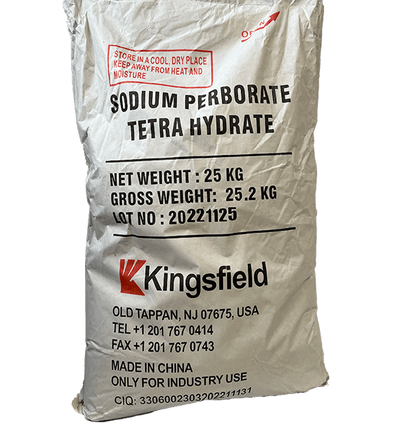 Sodium Perborate Tetra Hydrate — White crystalline solid.