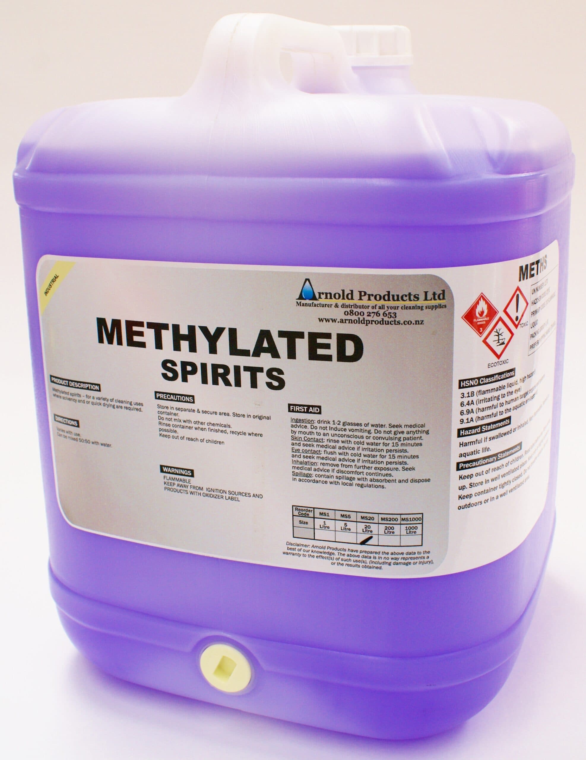 Methylated Spirits — Clear liquid