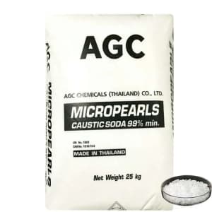 Sodium Hydroxide Micropearls 99% — Granular, white