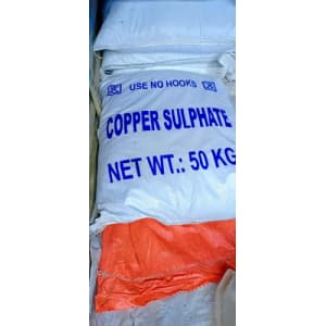 Copper Sulfate — Blue crystalline solid