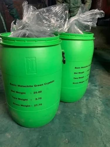 Basic Malachite Green Crystals — Deep green crystalline solid