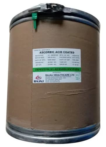 Ascorbic Acid Coated — White to slightly yellow powder