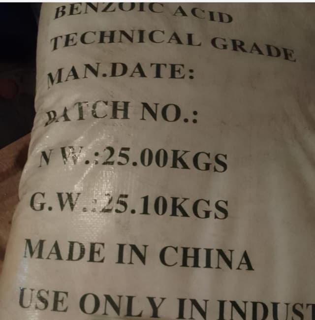 Benzoic Acid — White crystalline powder