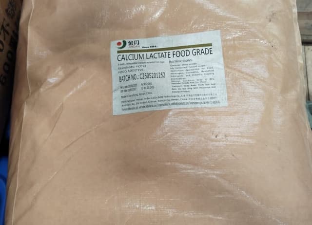 Calcium Lactate Food Grade — White powder