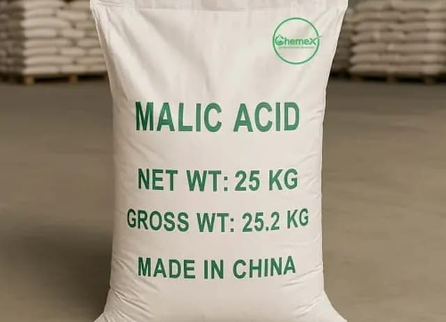 Malic Acid — Granular white solid