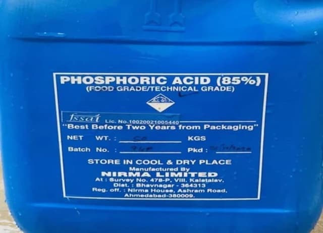 Phosphoric Acid (85%) — Clear, colorless liquid