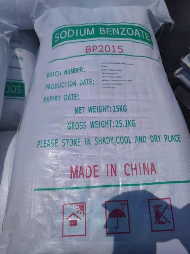 Sodium Benzoate — Granular white to off-white solid