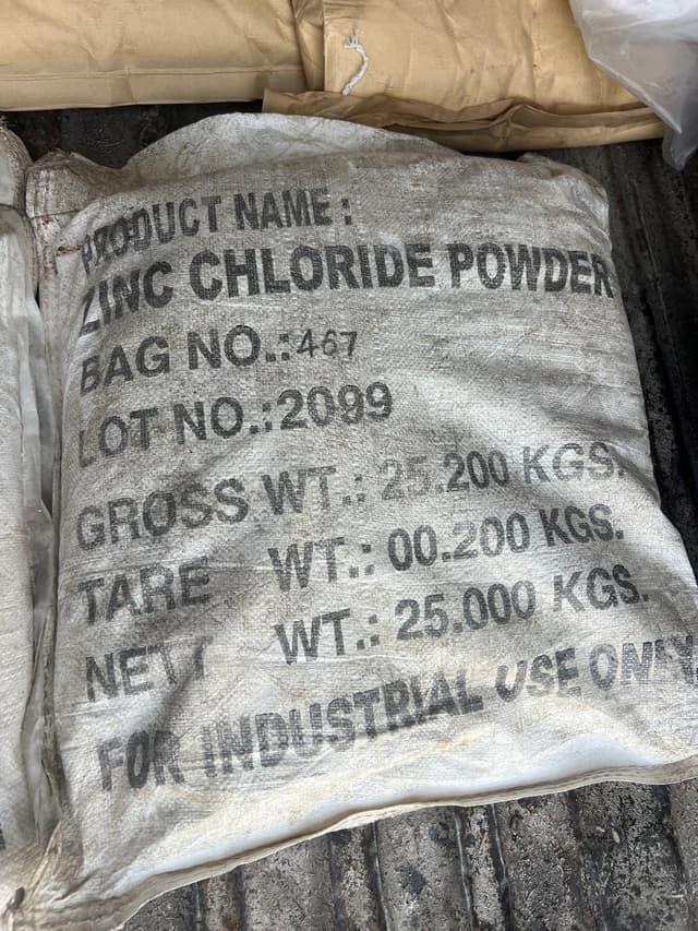 Zinc Chloride Powder — White crystalline powder