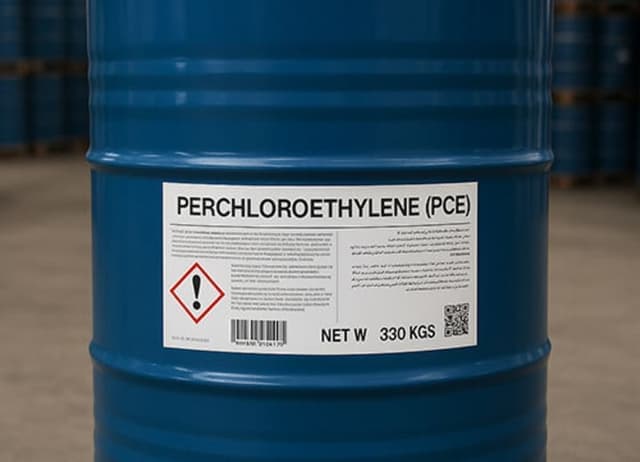 Perchloroethylene (PCE) — Clear, colorless liquid